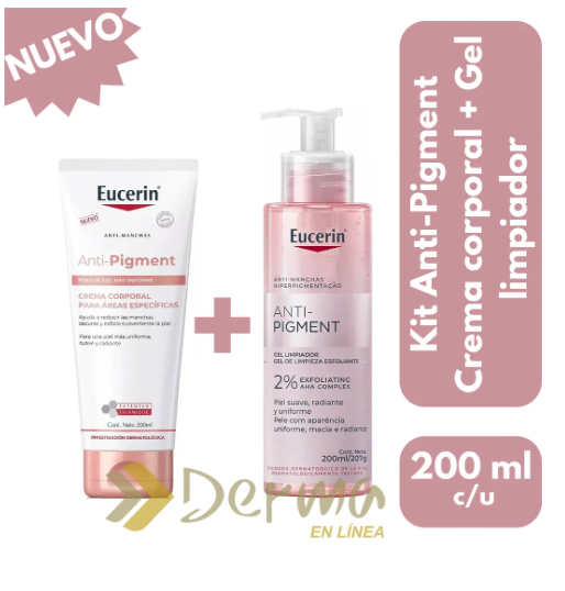 Kit Eucerin Anti-pigment Crema Corporal + Gel Limpiador