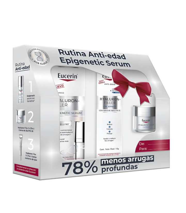 Kit Rutina Anti-edad Epigenetic 30ml+hyaluron Filler Ojos15m + Regalo