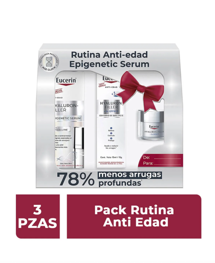 Kit Rutina Anti-edad Epigenetic 30ml+hyaluron Filler Ojos15m + Regalo