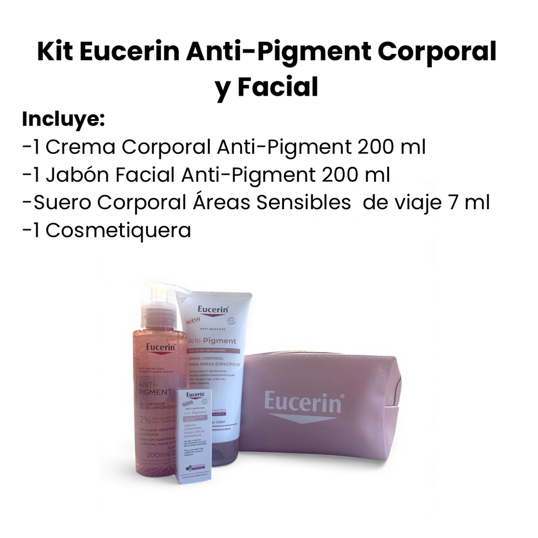 Kit Eucerin Anti-Pigment Corporal y Facial + regalos