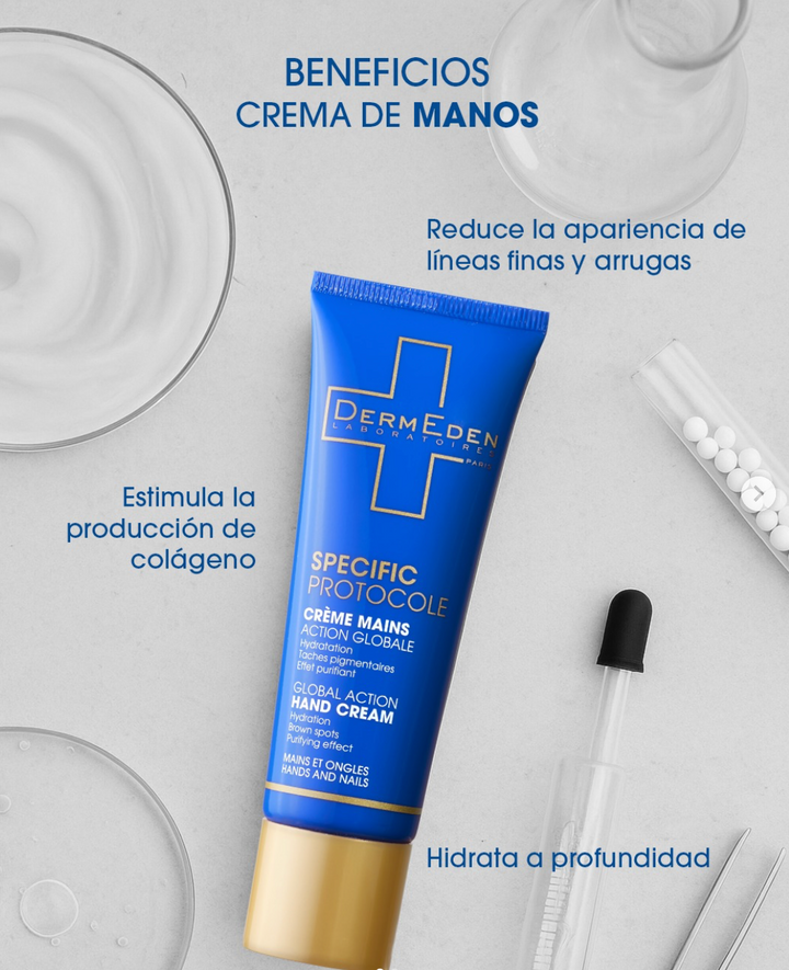 DermEden Crema De Manos Antiedad, Despigmentante Y Antibacterial