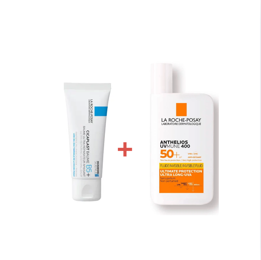 La Roche Posay Cicaplast Baume B5 + Anthelios Invisible Fluid