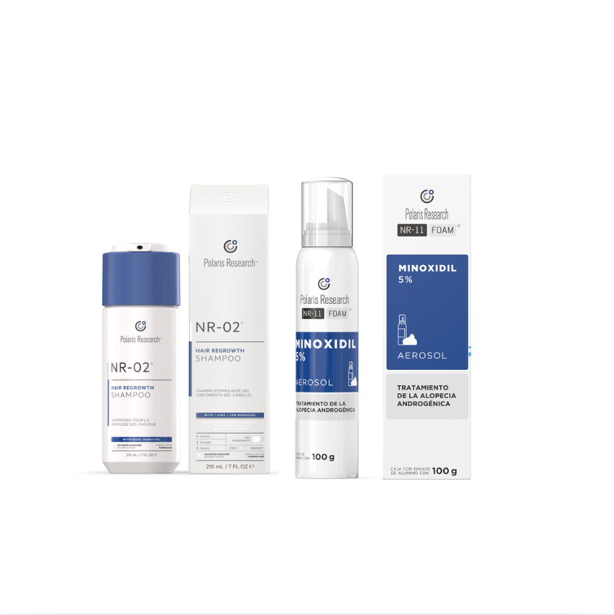 Kit Polaris Shampoo NR-02 + Foam Minoxidil