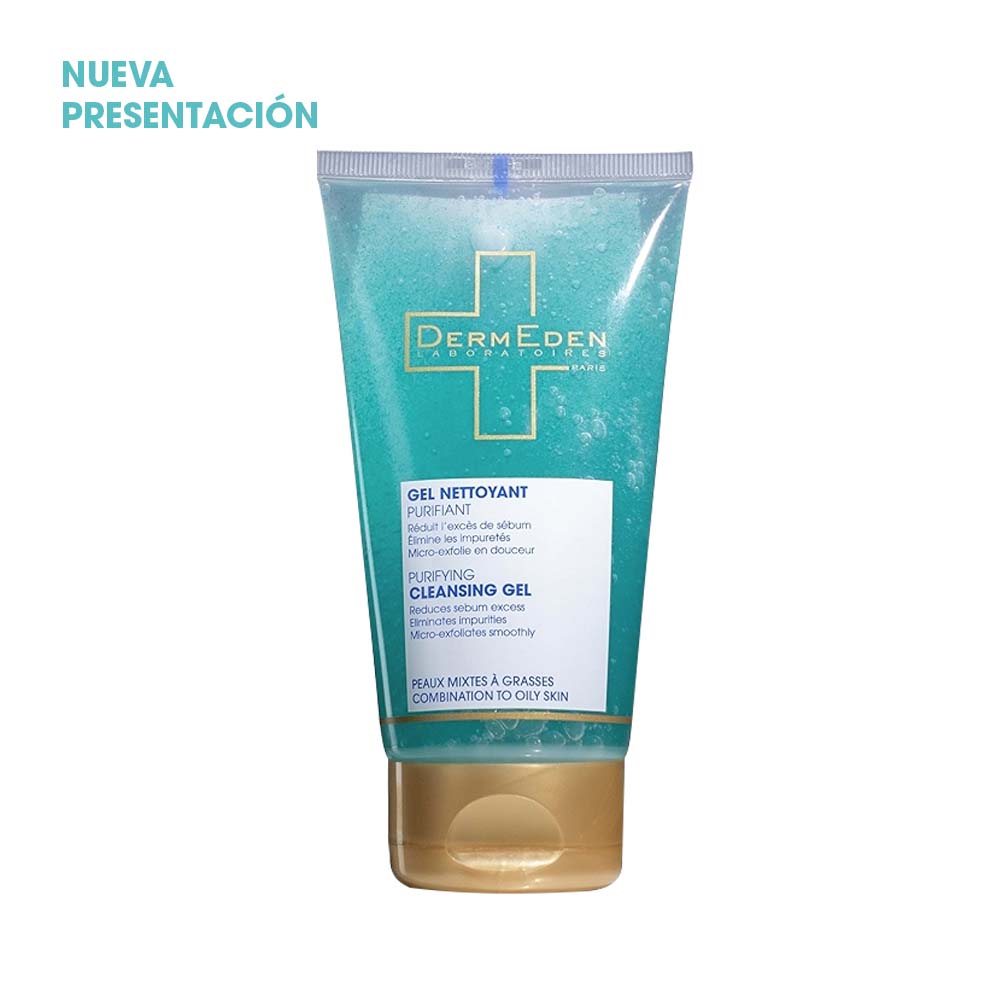 DermEden Gel Limpiador Purificante Con Esferas Exfoliantes