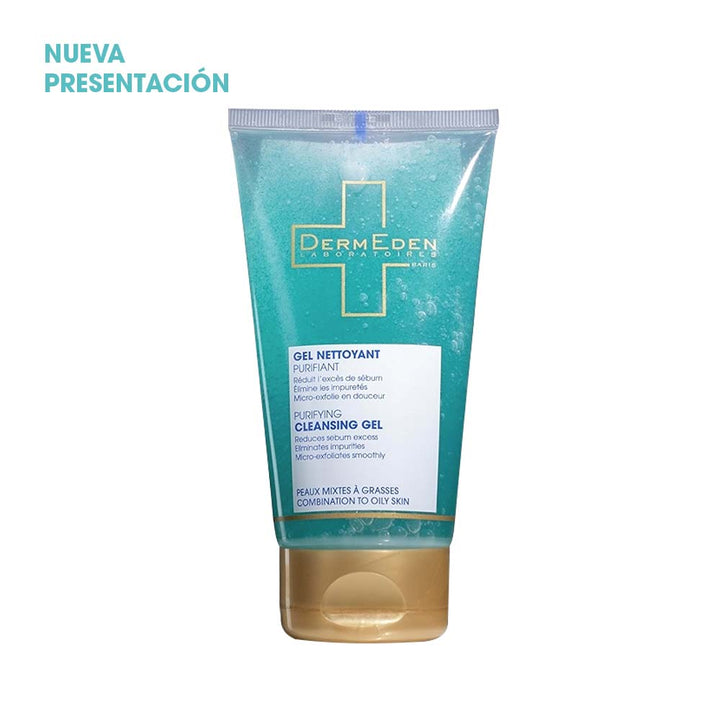 DermEden Gel Limpiador Purificante Con Esferas Exfoliantes