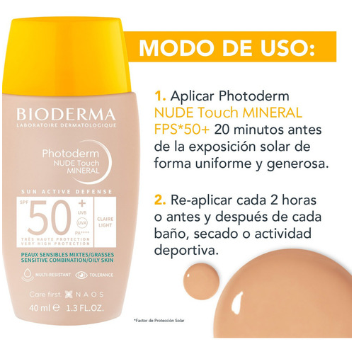 Photoderm Nude Touch Spf 50+ Mineral Tono Claro