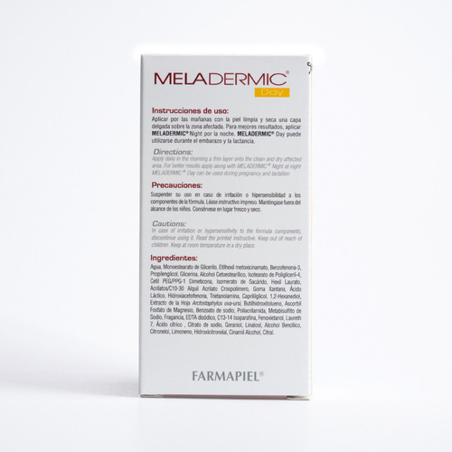 Meladermic Day Crema Facial Aclaradora Despigmentante Con Filtro Solar Mineral