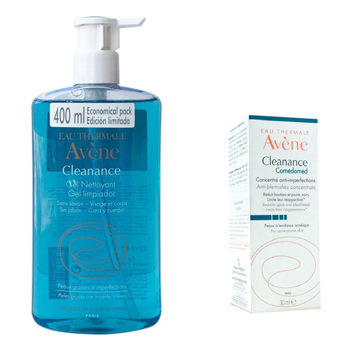Kit Cleanance Gel 400ml + Comedomed 30ml - Derma En Línea