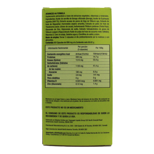 Glisodin Skin Nutrients Advanced Anti Aging Formula Antiedad