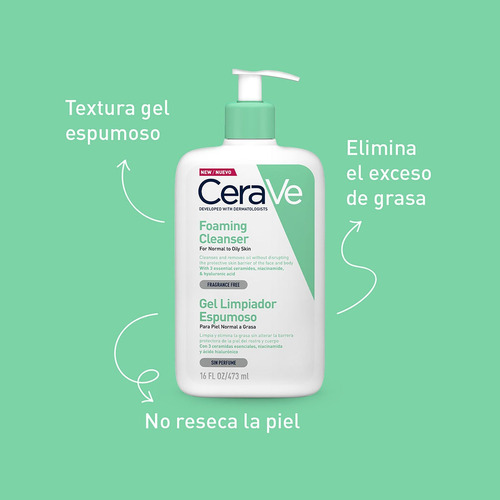 Cerave Gel Limpiador Espumoso