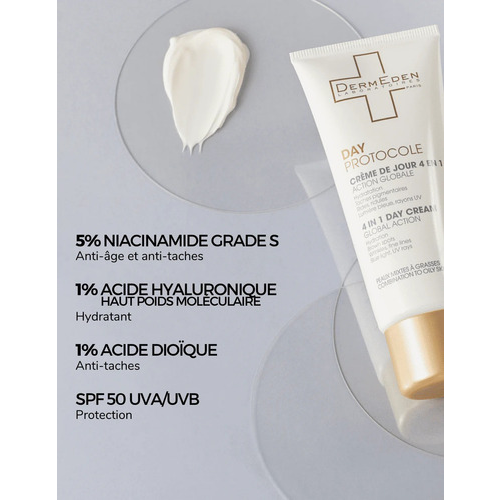 Dermeden Day Protocole 4 en  1 Antienvejecimiento/Manchas SPF 50+
