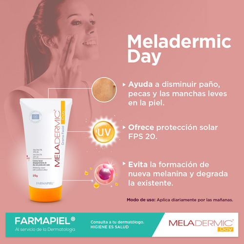 Meladermic Day Crema Facial Aclaradora Despigmentante Con Filtro Solar Mineral