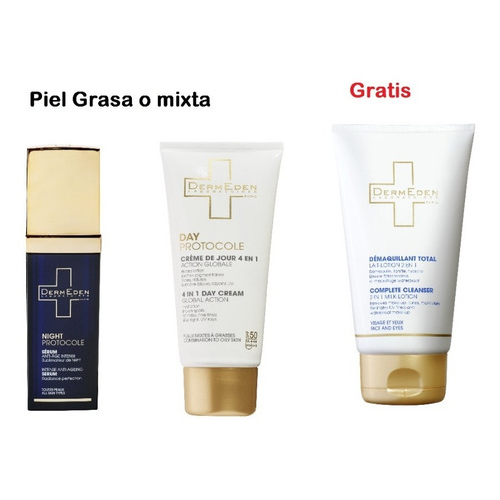 Kit Dermeden Antiedad Noche Y Dia Para Piel Grasa +regalo
