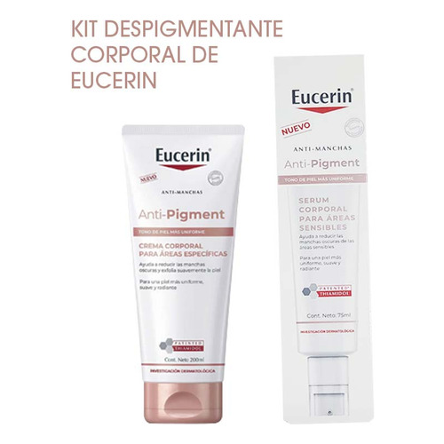 Kit Eucerin Antipigment Corporal, Crema Y Suero Áreas Sensibles