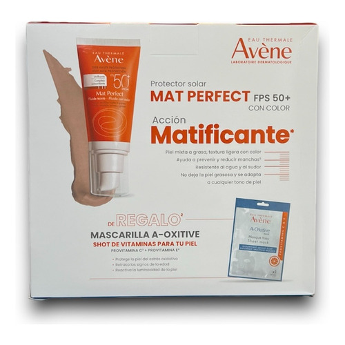 Kit Protector Solar Fps50+ Mat Perfect Con Color + 1 Regalo