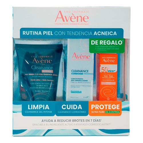 Kit Avène Cleanance Comedomed 30 Ml+ Gel 100 Ml + Solar 5 Ml