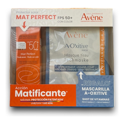 Kit Protector Solar Fps50+ Mat Perfect Con Color + 1 Regalo