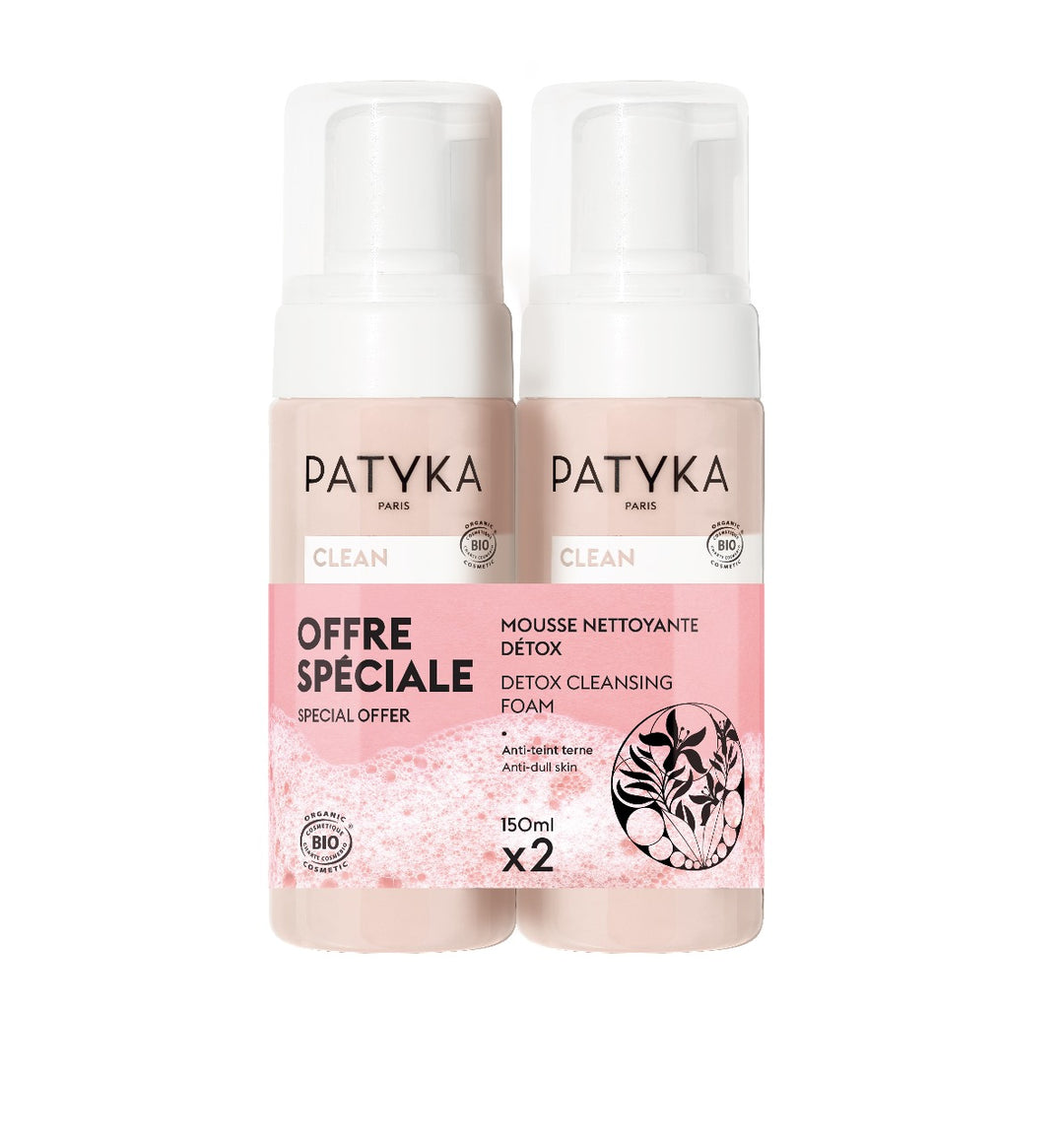 Duo de 2 Espuma Limpiadora Detoxificante